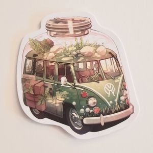 10/$10 Camper Terrarium Sticker